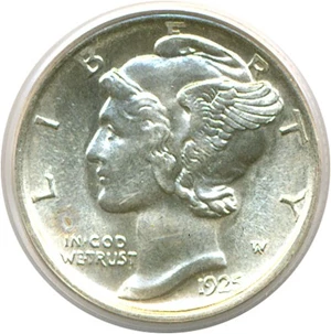 image for: 1925-S 10c PCGS MS62 FB