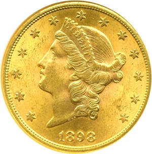 image for: 1898-S $20 NGC MS63