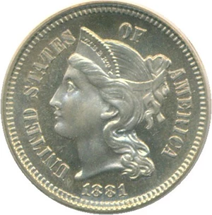 image for: 1881 3cN PCGS Proof 67