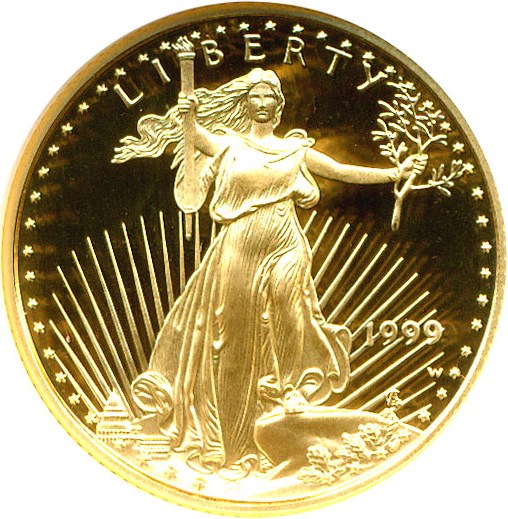 image for: 1999-W $10 Gold Eagle NGC Proof 69 UCameo