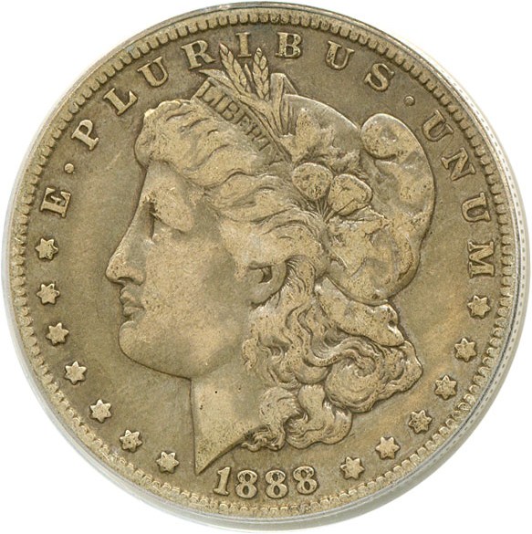 image for: 1888-O $1 Doubled Die Obverse PCGS VF30