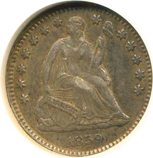 image for: 1859-O H10c NGC AU55