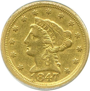 image for: 1847-O $2 1/2 ANACS VF25