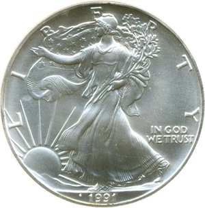 image for: 1991 $1 Silver Eagle NGC MS69
