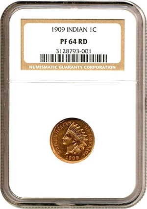 image for: 1909 1c Indian NGC Proof 64 RD