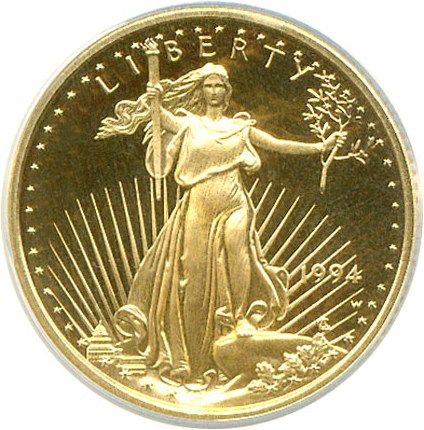 image for: 1994-W $5 Gold Eagle ANACS Proof 69 DCameo