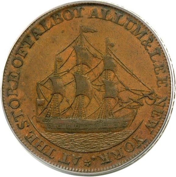 image for: 1795 Cent Talbot, Allum & Lee, Letter Ed PCGS AU58 BN