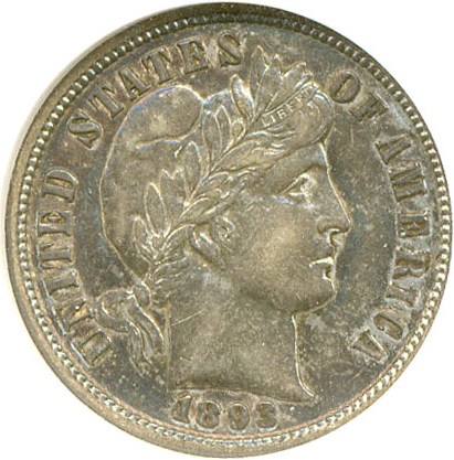 image for: 1893-S/S 10c ANACS AU50 (FS-009, RPM-1) 