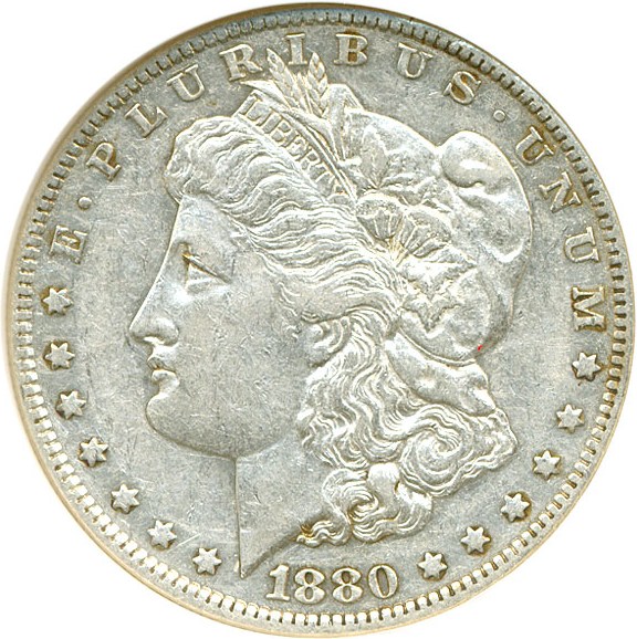 image for: Top 100 VAM: 1880-O $1 VAM 6A  8/7 Ear & Gouge NGC XF45 