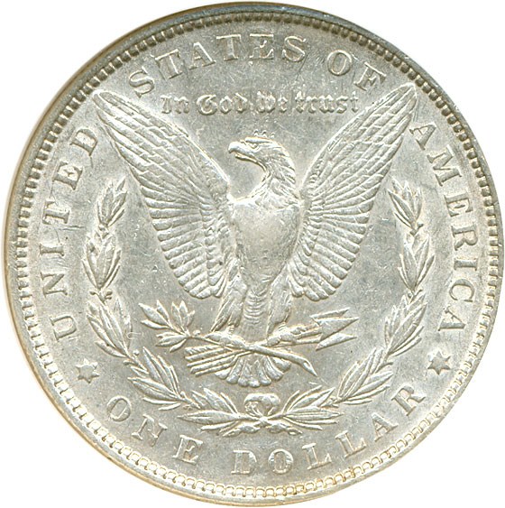 image for: Top 100 VAM: 1889 $1 VAM 19A  Bar Wing NGC AU53