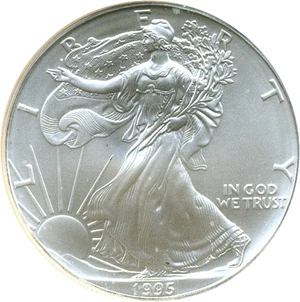 image for: 1995 $1 Silver Eagle NGC MS69