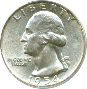 image for: 1954-D 25c PCGS MS65