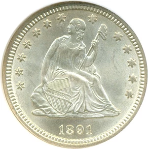 image for: 1891 25c NGC MS66