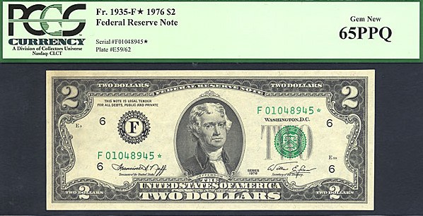 image for: Fr.1935F 1976 $2  PCGS Gem CU65  [F01048945] *Star* 