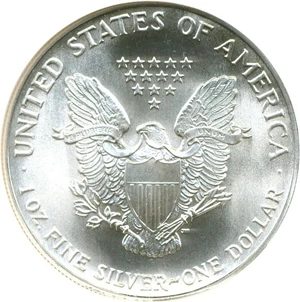 image for: 1990 $1 Silver Eagle NGC MS69