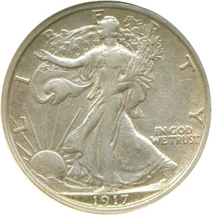 image for: 1917-D 50c Reverse NGC XF45