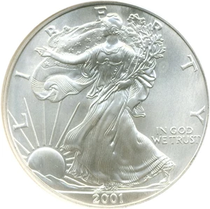 image for: 2001 $1 Silver Eagle NGC MS69