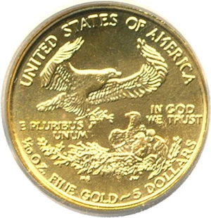 image for: 1997 $5 Gold Eagle PCGS MS69