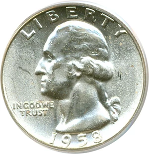 image for: 1958 25c PCGS MS64