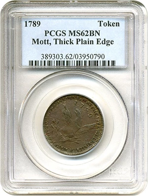 image for: 1789 Token Mott, Thick Pl Edge PCGS MS62