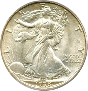 image for: 1938 50c PCGS MS66