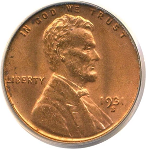 image for: 1931-S 1c PCGS/CAC MS64 RD