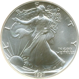 image for: 1991 $1 Silver Eagle NGC MS69