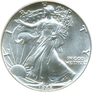 image for: 1988 $1 Silver Eagle NGC MS69