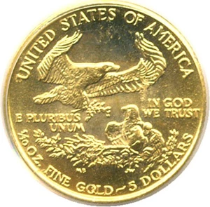 image for: 1990 $5 Gold Eagle PCGS MS69