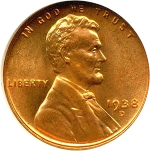 image for: 1938-D 1c NGC MS66 RD