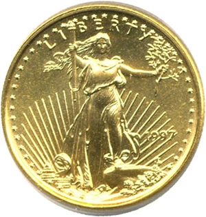 image for: 1997 $5 Gold Eagle PCGS MS69