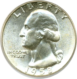 image for: 1958 25c PCGS MS65