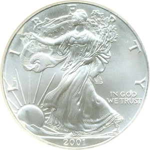 image for: 2001 $1 Silver Eagle NGC MS69