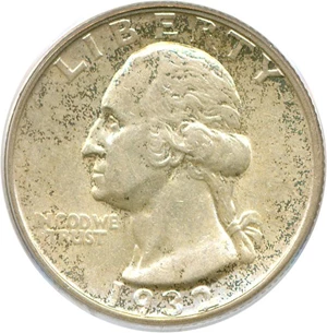 image for: 1932-S 25c PCGS AU58