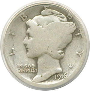 image for: 1916-D 10c PCGS Good-4