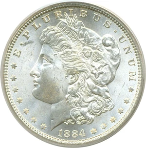 image for: 1884 $1 PCGS MS65