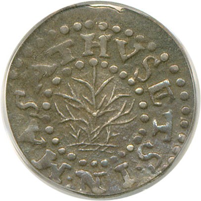 image for: 1662 2 Pence Oak Tree PCGS AU55 