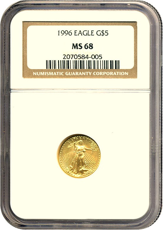 image for: 1996 $5 Gold Eagle NGC MS68 