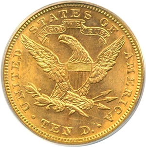 image for: 1885 $10 PCGS MS62