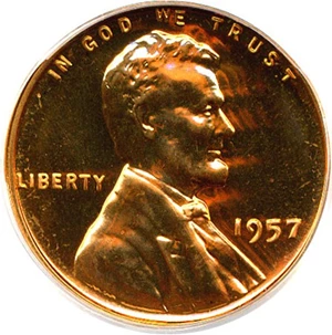 image for: 1957 1c PCGS Proof 67 RD