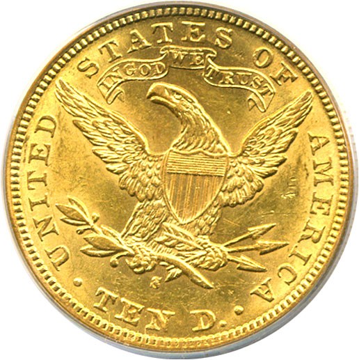 image for: 1897-S $10  PCGS AU58