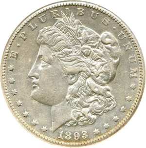 image for: 1893-CC $1 NGC AU53