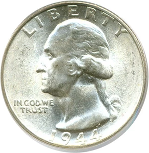 image for: 1944-S 25c PCGS MS65 ex: Omaha Bank Hoard