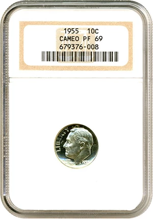 image for: 1955 10c NGC Proof 69 Cameo