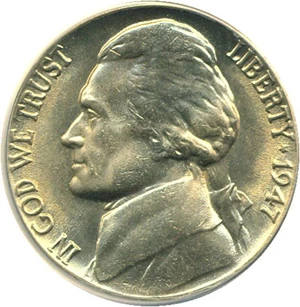 image for: 1947 5c ANACS MS65