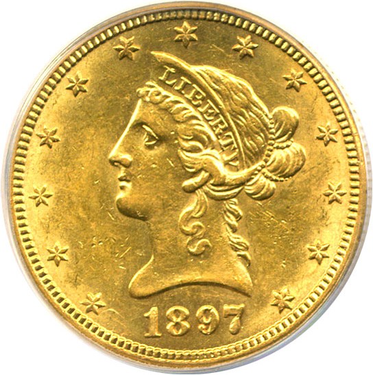 image for: 1897-S $10  PCGS AU58