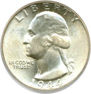 image for: 1944 25c PCGS MS65