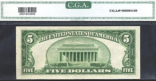 image for: Fr.2307 1934A $5 North Africa CGA Choice CU64  [K59211543A]