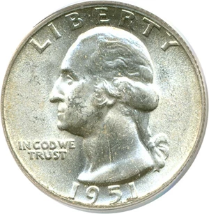image for: 1951 25c PCGS MS65