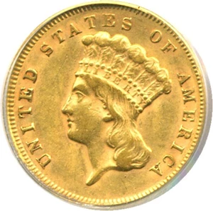 image for: 1878 $3 PCGS AU55